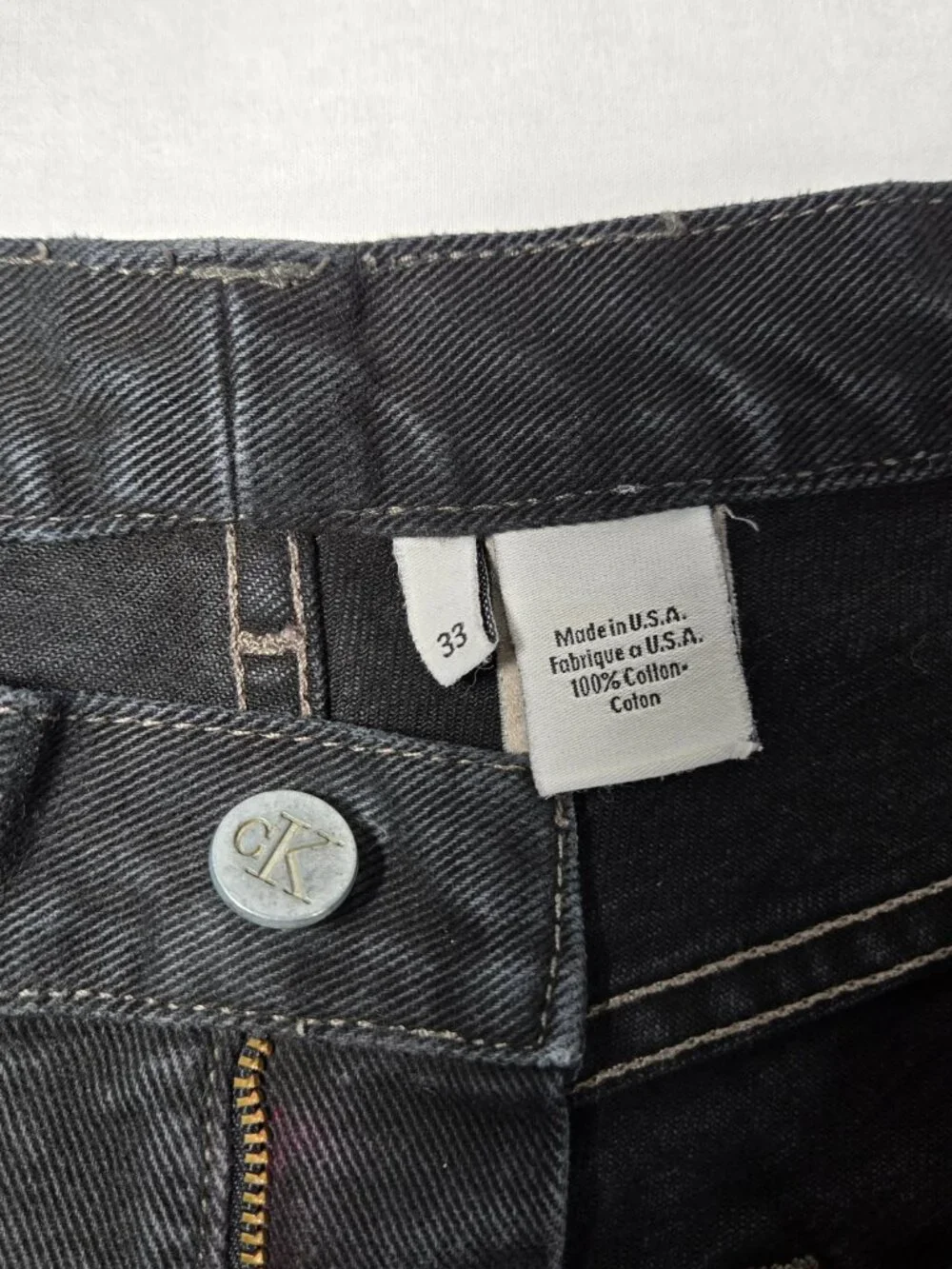 U.S.A Vintage Y2K 90s CALVIN KLEIN Black Embroidery 